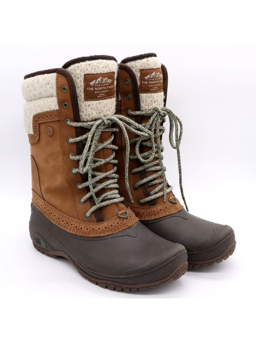 The North Face Shellista II Mid Boots Womens 8 Brown Leather Rubber Waterproof